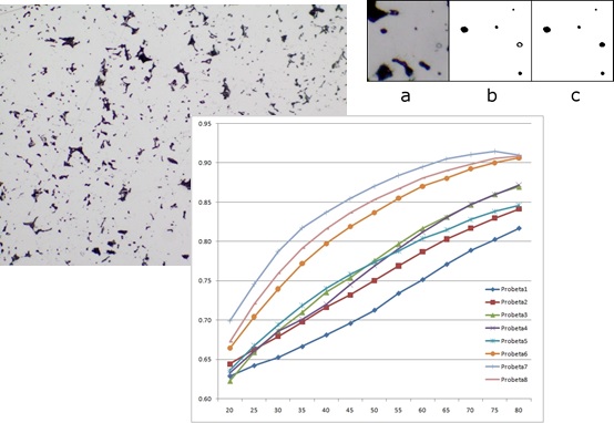 Automatic image analysis applied to the characterization of microstructural powder metallurgy