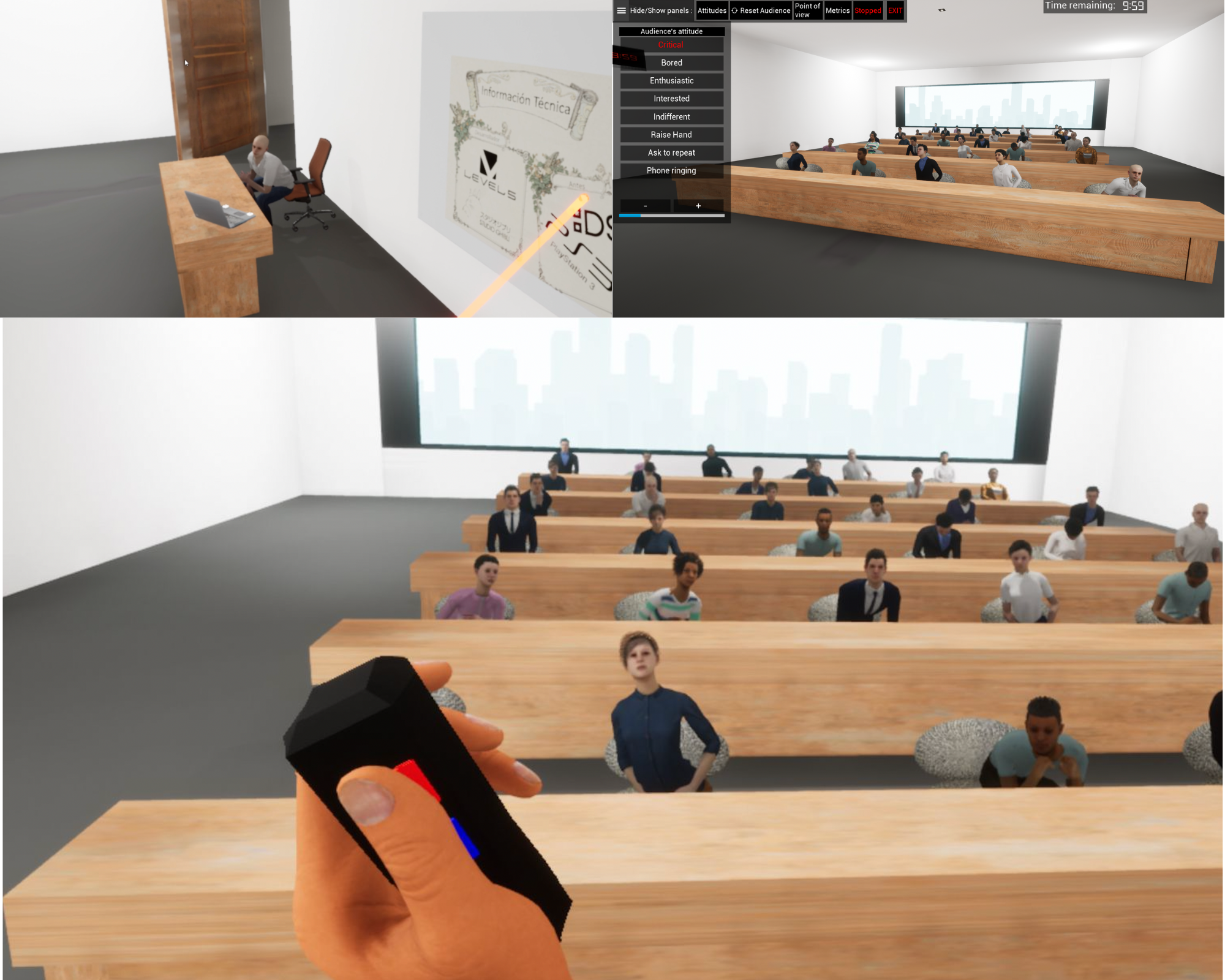 Ambiente VR para preparar presentaciones en público